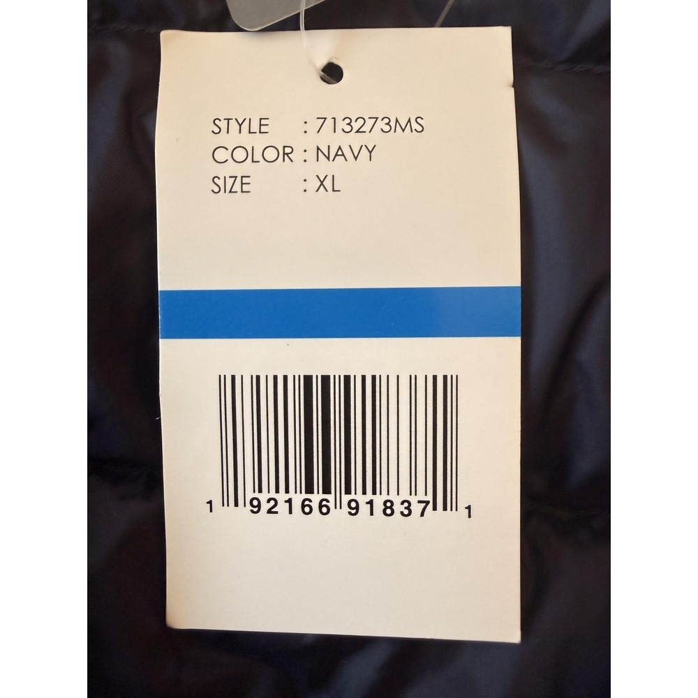 Martha Stewart Jacket Womens XL Navy Down Puffer Short Sleeve Full Zip Quilted - Picture 8 of 15